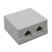 5bites <LY-SB02-A> Розетка внешняя двойная RJ-45 кат.5