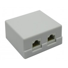 5bites <LY-SB02-A> Розетка внешняя двойная RJ-45 кат.5