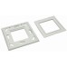 Рамка 80x80 под модули 45x45 с пласт.  кольцом,  белая, Nexans <N200.050>