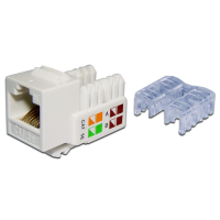 Модуль Keystone RJ45, Cat.5E, UTP, 90 градусов, белый