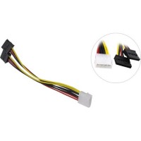 Кабель питания 2xSATA (от разъема Molex (IDE)  блока питания), 15см Exegate